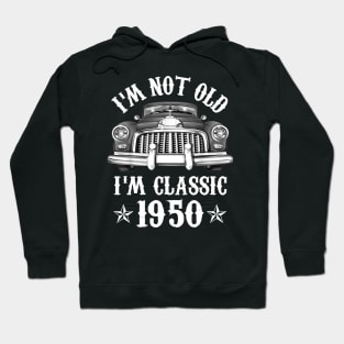 72 Year Old Vintage 1950 Classic Car 72nd Birthday Gifts Hoodie